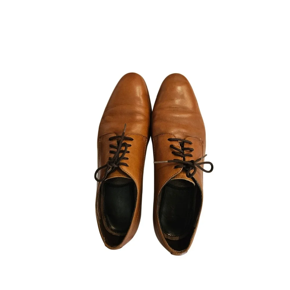 Blake Mckay T4 Leather Oxford Derby Dress Shoes Tan Men Size 9.5 Business Casual